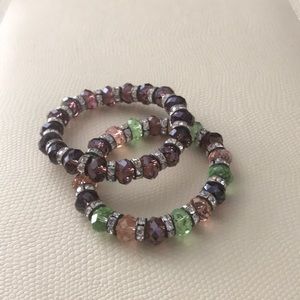 Crystal elastic bracelets